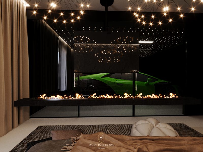 Sypialnia z widokiem na garaż